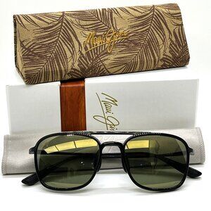 Maui Jim KEOKEA MJ 447-02 Black / Maui HT Polarized Aviator Sunglasses